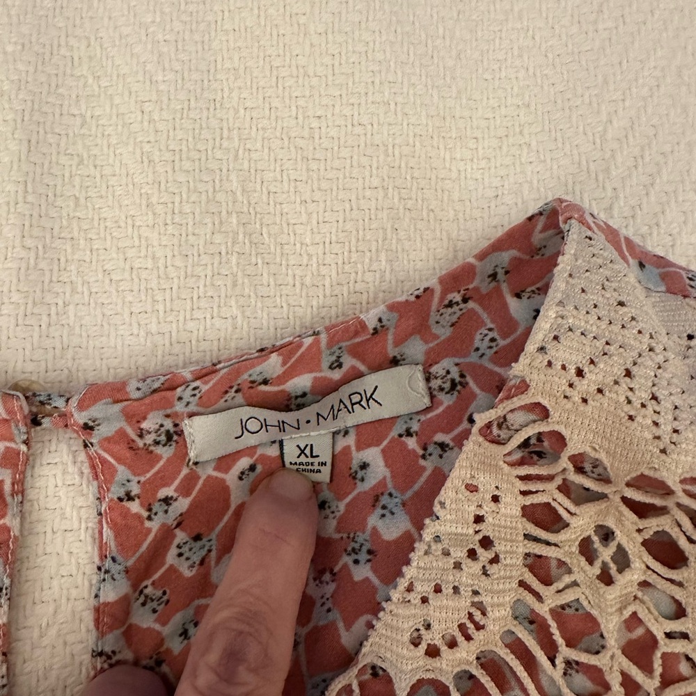 John Mark - Boho Pattern Mix top Size XL - Picture 4 of 6